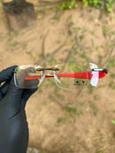 Lupa de Descanso Tz da Coronel Cinza Chumbo Kit Vermelho