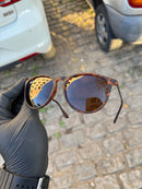 Óculos Rayban Haste Fina Brown Oncinha