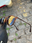 Óculos Rayban Haste Fina Brown Oncinha