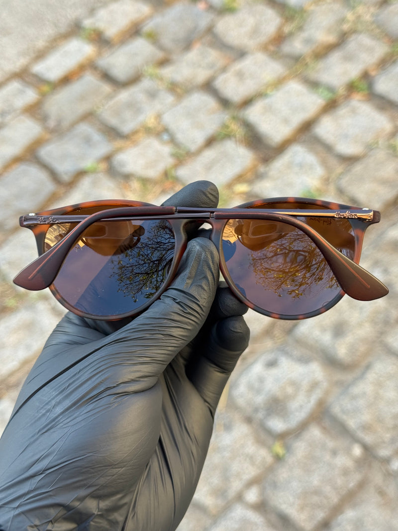 Óculos Rayban Haste Fina Brown Oncinha