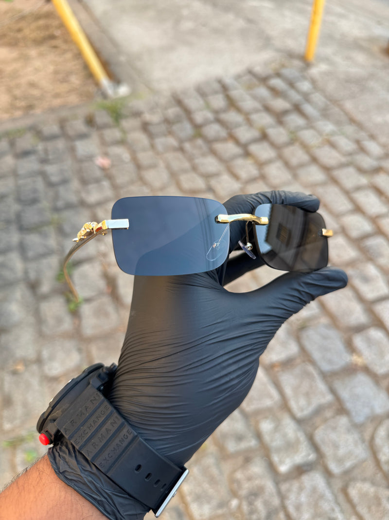 Óculos Cartier Dourado Black