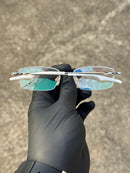 Lupa de Descanso Rosê Haste Fininha c/ Kit Branco