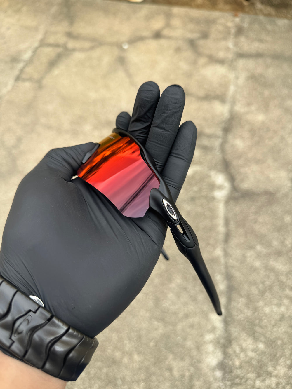 Óculos Esportivo Radar Ev Black Lente Torch Red - Street Lupas