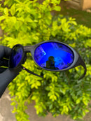 Eye Jacket Black Neon Blue