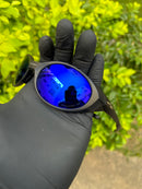 Eye Jacket Black Neon Blue