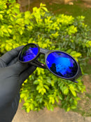 Eye Jacket Black Neon Blue