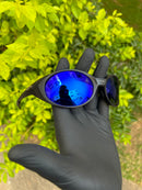 Eye Jacket Black Neon Blue