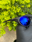 Eye Jacket Black Neon Blue