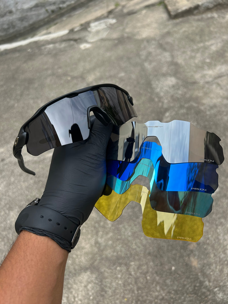 Óculos Esportivo Radar EV Black com 4 Lentes Extras e Estojo