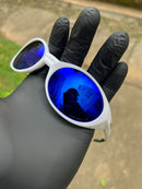 Eye Jacket White Neon Blue